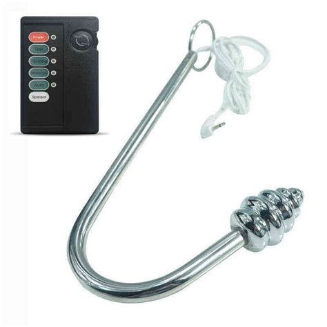 Nxy Sm Sex Adult Toy Huge Electric Shock Anal Hook Stainless Steel Stimulation Buttplug G Spot