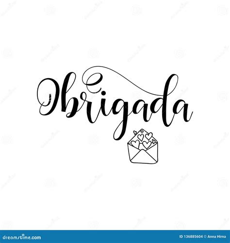 Thank You Lettering Card. Translation from Portuguese - Thank You