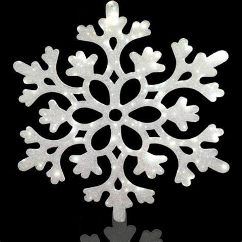 White Snowflake Ornaments Large Snowflakes Set Of 5 White