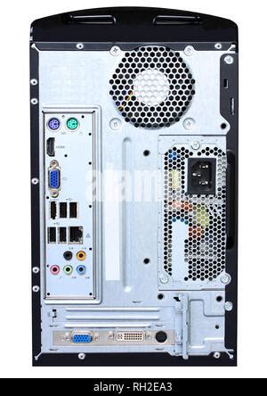panel connectors   modern computer motherboard stock photo