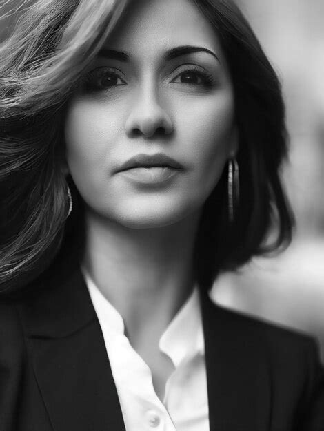 Premium AI Image Pencil Drawing Of Powerful Latina Woman