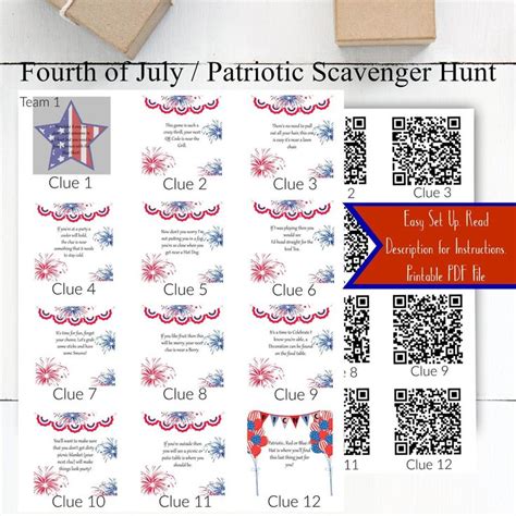 Patriotic Scavenger Hunt Fourth of July Scavenger Hunt for - Etsy ...