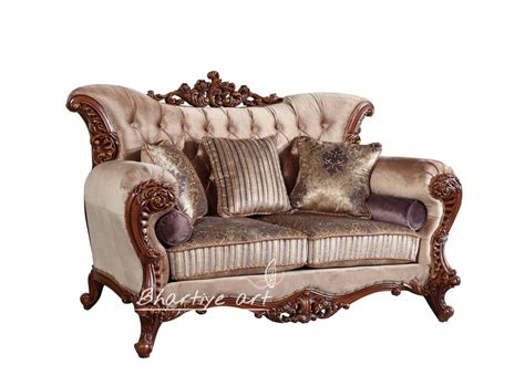 Teak Wood 3 Seater Bhartiye Art Wooden Carving Sofa 015 At Rs 70000 In