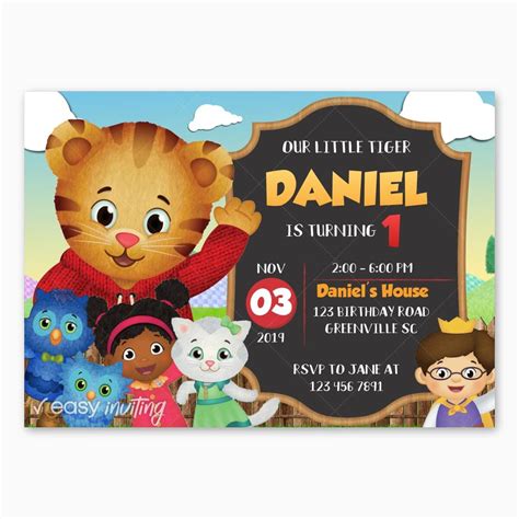 Daniel Tiger Birthday Invitation – Easy Inviting