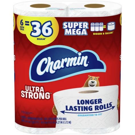 Charmin Ultra Strong Toilet Paper Tissue Super Mega Rolls Rolls