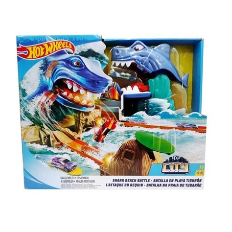 Pista Hot Wheels City Ataque Tubarao Mattel Shopee Brasil