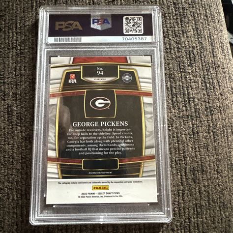 2022 Panini Select Draft Picks Concourse Gold Lazer Prizm 94 George