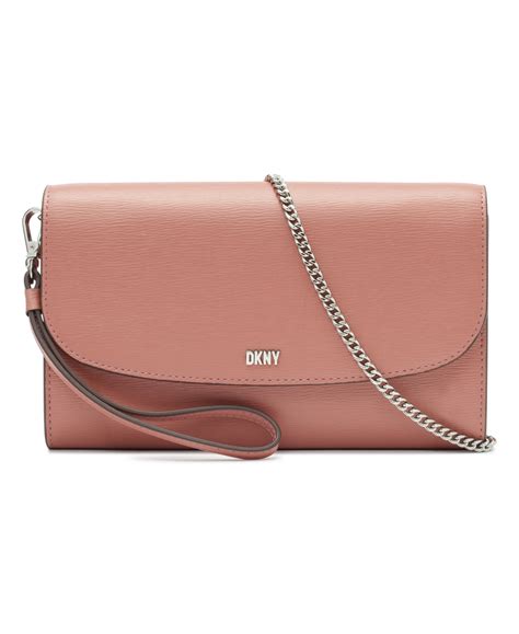 Dkny Women's Sidney Convertible Wristlet And Crossbody Wallet In Terra ...