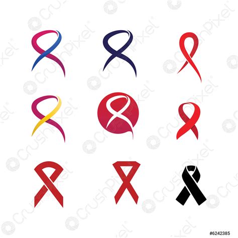 HIV AIDS icon set logo design vector - stock vector 6242385 | Crushpixel