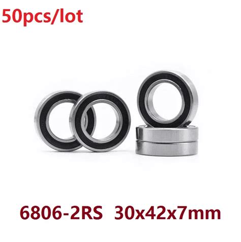 50pcs-lot-6806-2RS-6806RS-6806-2RS-RS-ball-bearing-30-42-7-mm-Deep ...