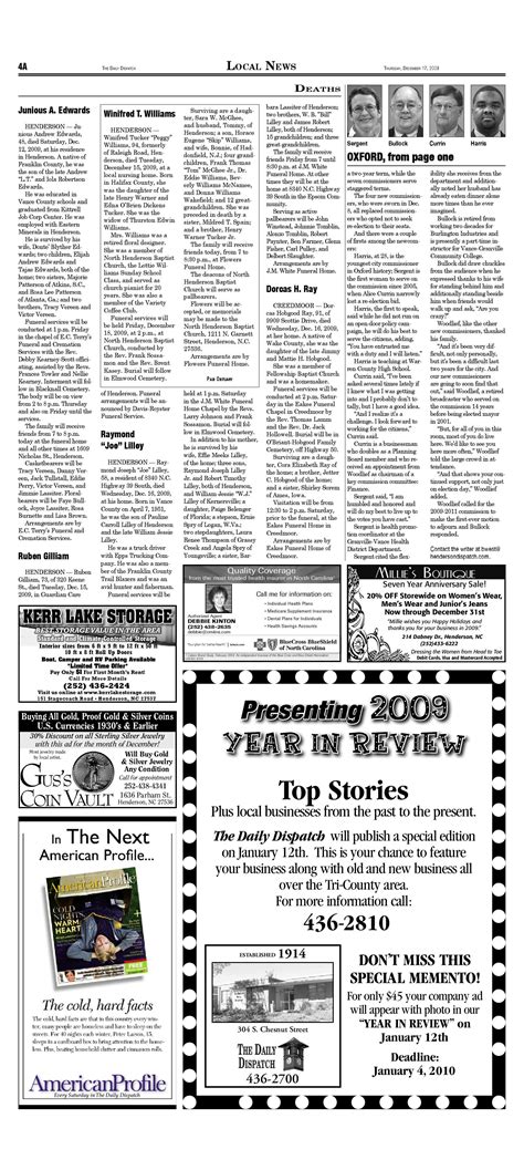 Jm White Funeral Home Henderson Nc Obituaries Online