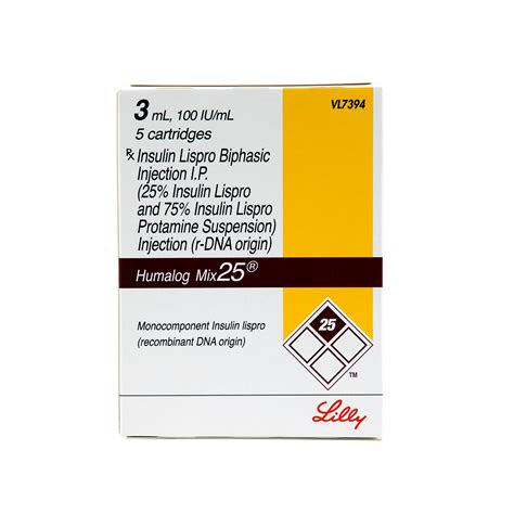 Humalog Mix 25 Cartridge 100 Iuml Home Cardiab Care