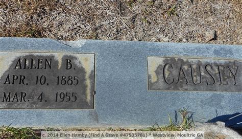 Allen Branch Causey 1885 1955 Find A Grave Memorial