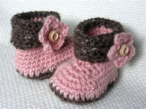 Crochet Cuffed Baby Booties Baby Booties Baby Shoes Baby | Etsy