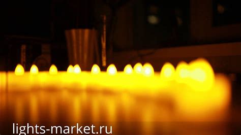 Светодиодные свечи, имитация пламени - YouTube