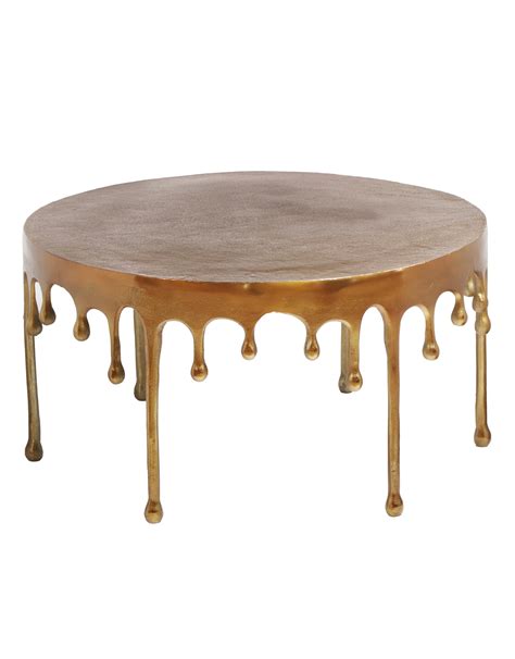 Gold Dali Drip Aluminium Coffee Table