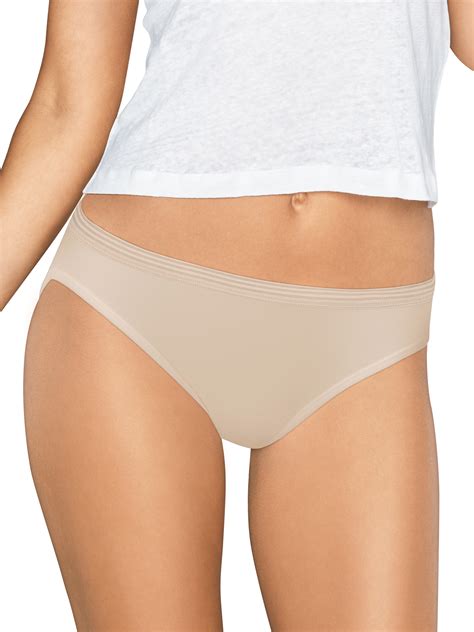 Hanes Women S Perfect Match Nude Microfiber Bikini Pack Walmart