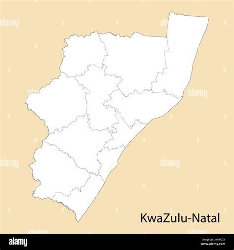 High Quality map of KwaZulu-Natal is a region of South Africa, with