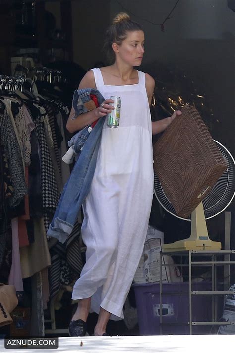Amber Heard Nip Slip Exposes Boob While Cleaning Out Her Garage In LA AZNude