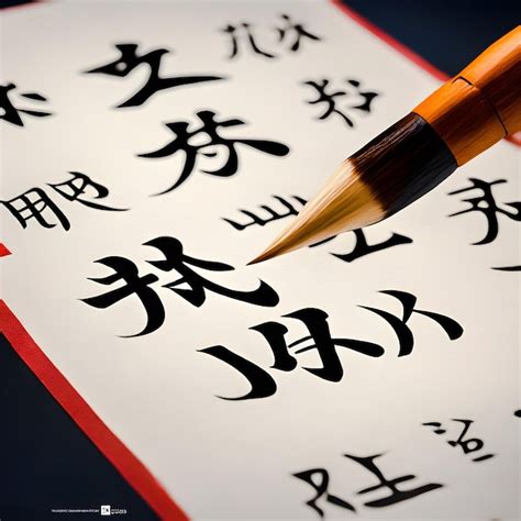 Premium AI Image | Japanese language aesthetics calligraphy art kanji ...