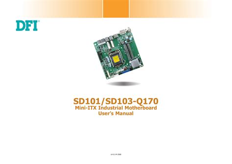 Dfi SD101/SD103-Q170 Manual | Manualzz