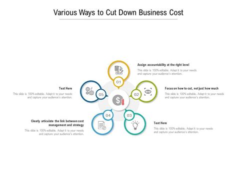 Various Ways To Cut Down Business Cost Powerpoint Presentation Sample