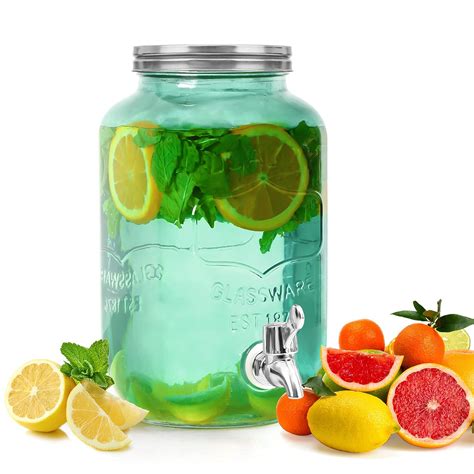 space  litre glass juice dispenser water pitcher  detox