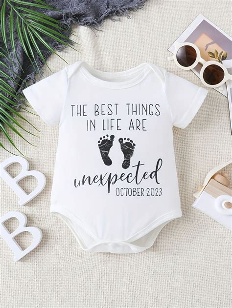 The Best Things In Life Are Unexpected Footprint Onesie Short