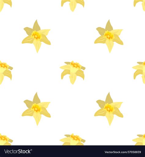 Seamless Pattern With Flowers Daffodils Royalty Free Vector