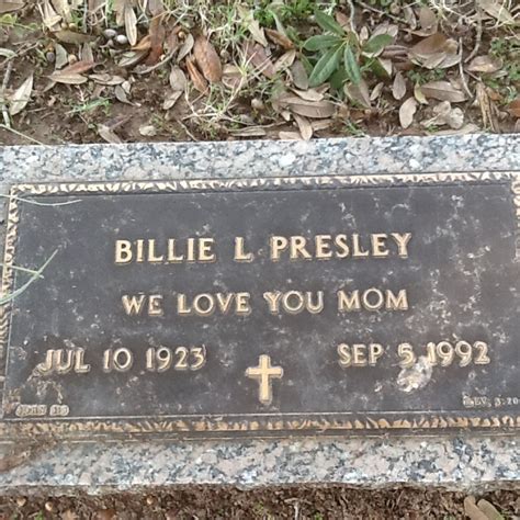 Billie Louise Cotton Presley Find A Grave Memorial