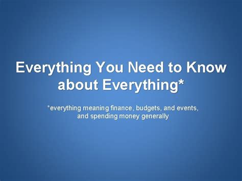 how to know everything about everything