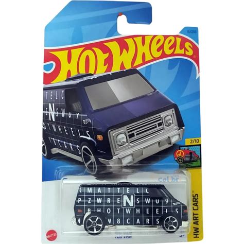 Hot Wheels Van Azul Escuro Hw Art Cars Shopee Brasil