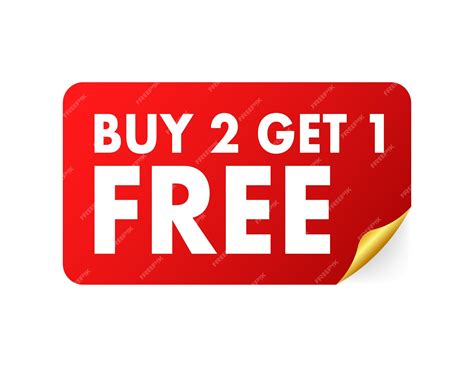 Premium Vector | Buy 2 get 1 free sale tag banner design template