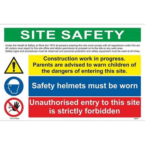 SITE SAFETY CONSTRUCTION WORK IN PROGRESS SAFETY HELMETS MUST BE WORN