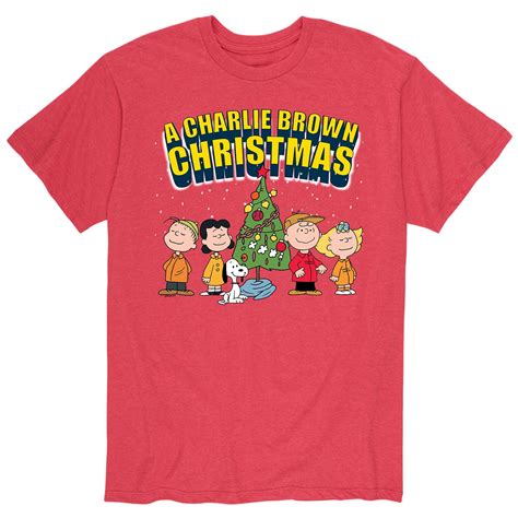 Peanuts A Charlie Brown Christmas Mens Short Sleeve Graphic T Shirt