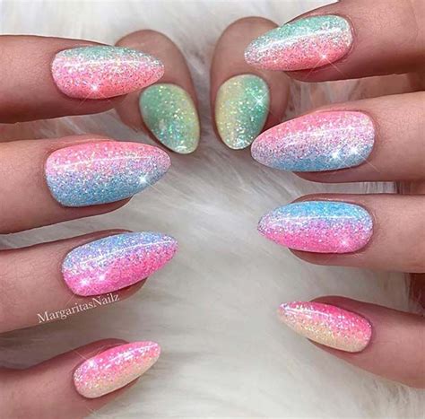 Pretty Colorful Glitter Ombre Nail Idea Pictures Photos And Images