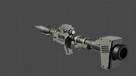 D Model Low Poly Rocket Launcher Vr Ar Low Poly Cgtrader