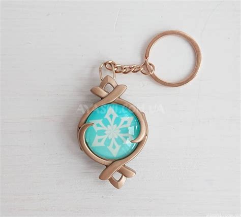 Брелок Око бога Кріо Фонтейн Геншин Імпакт Genshin Impact, що світиться ...