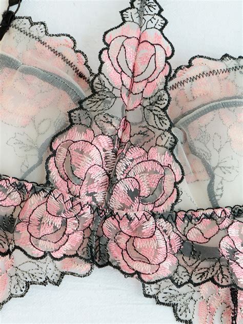 Pack Embroidery Mesh Underwire Garter Lingerie Set Leg Rings For Sale New Zealand New