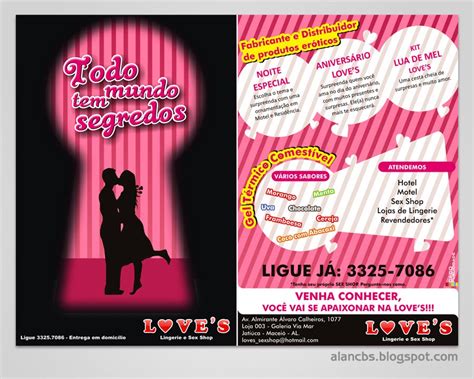 Portfólio Alan C B S Panfleto Sex Shop Love s