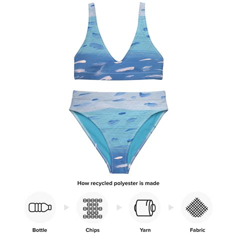 Recycled High Waisted Bikini Etsy