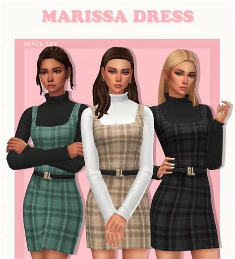 Marissa Dress | Black Lily | Sims 4, Sims 4 dresses, Sims 4 toddler