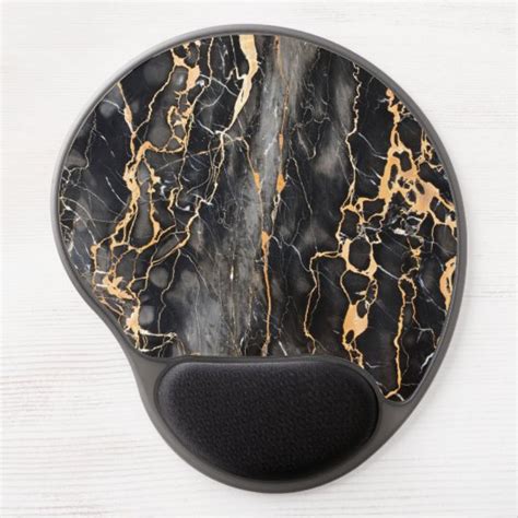 Glamorous Black Marble Gel Mouse Pad | Zazzle.com