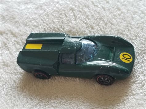 Mattel Lola Gt Hot Wheels Redline Dark Green Car