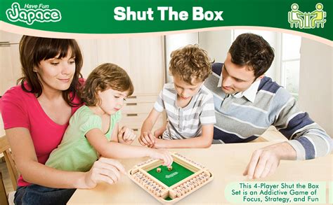 Japace Shut The Box Spiel Brettspiel Aus Holz Spieler W Rfelspiel