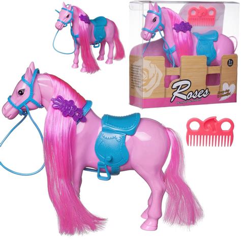 Фигурка Junfa Лошадка розовая с голубой амуницией, 16х5х16 купить на ...