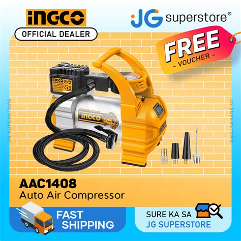 INGCO Auto Air Compressor 10A 12V For Car Tire Inflator With 3meters