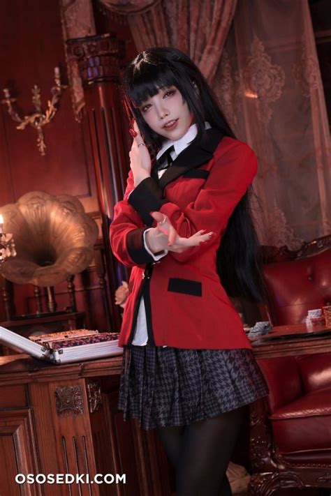 Kakegurui Jabami Yumeko Aqua Naked Cosplay Asian Photos