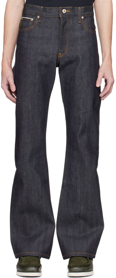 Naked Famous Denim Jean Groovy Guy Indigo SSENSE France