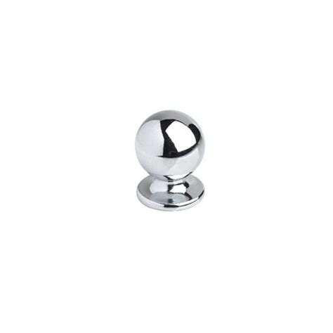 Bouton Zamak 025 Boule Platine Chrome Cadap